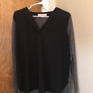 Black and gray multi tone top